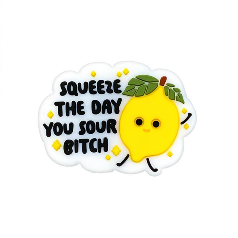 Wholesale 10pcs Cartoon Alphabet Lemon Pattern Silicone Beads